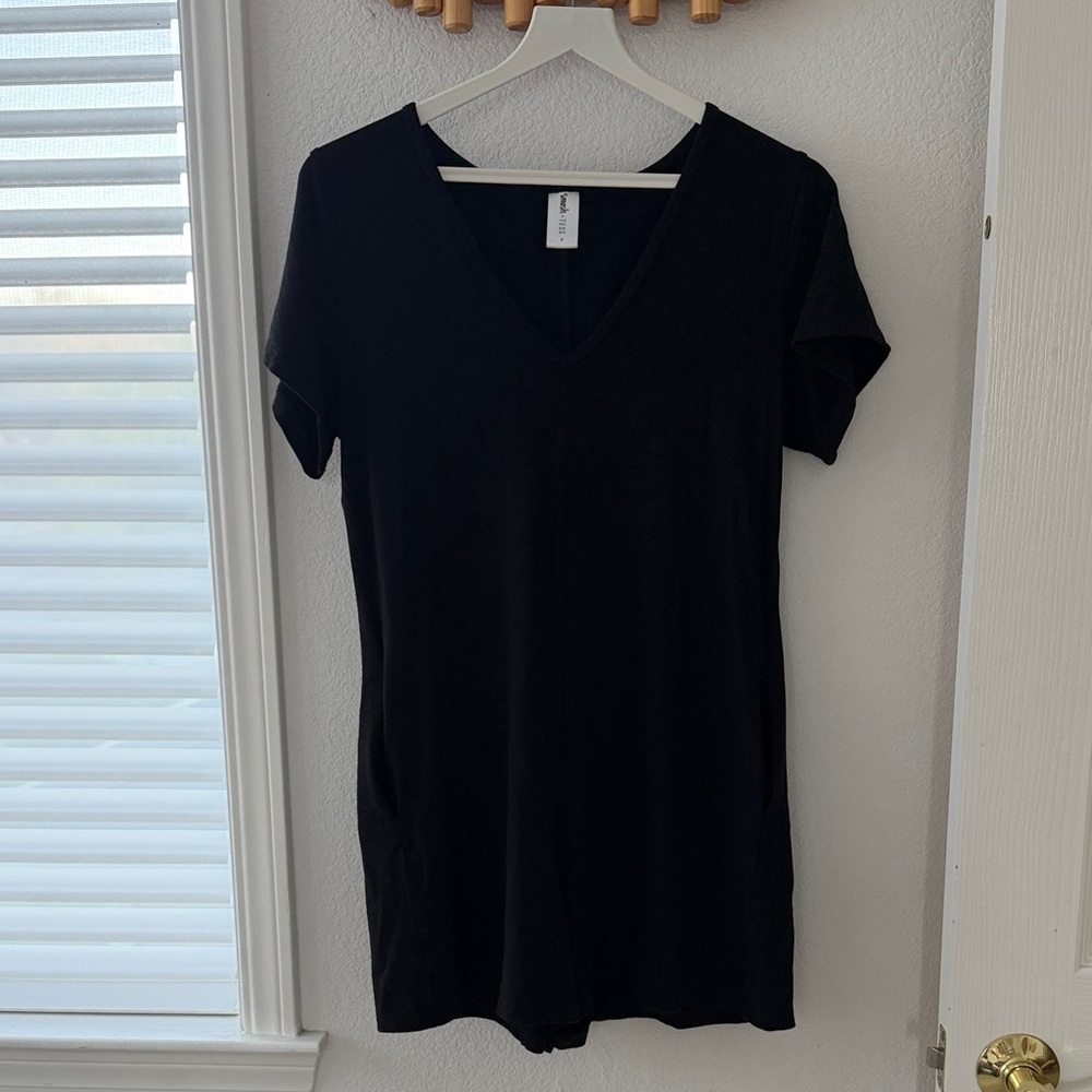 Smash + Tess V-Neck T-Shirt Jersey Romper The Sunday Shorty S